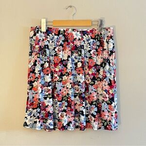 Suzy Shier Floral Skater Skirt with Pockets – Size XL GUC
